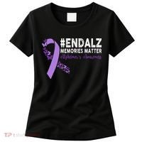 Alzheimers Awareness Purple Ribbon End Alzheimers Women's T-Shirt thumb 0