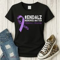 Alzheimers Awareness Purple Ribbon End Alzheimers Women's T-Shirt thumb 3