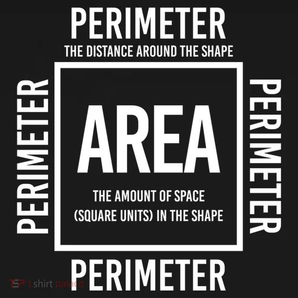 Area And Perimeter Math Teacher Mathematics Funny Math T-Shirt