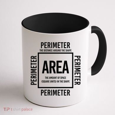 Area And Perimeter Math Teacher Mathematics Funny Math Coffee Mug back