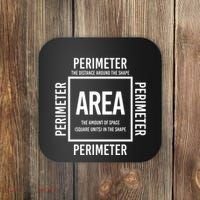 Area And Perimeter Math Teacher Mathematics Funny Math Coaster thumb 0