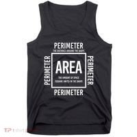 Area And Perimeter Math Teacher Mathematics Funny Math Tank Top thumb 0