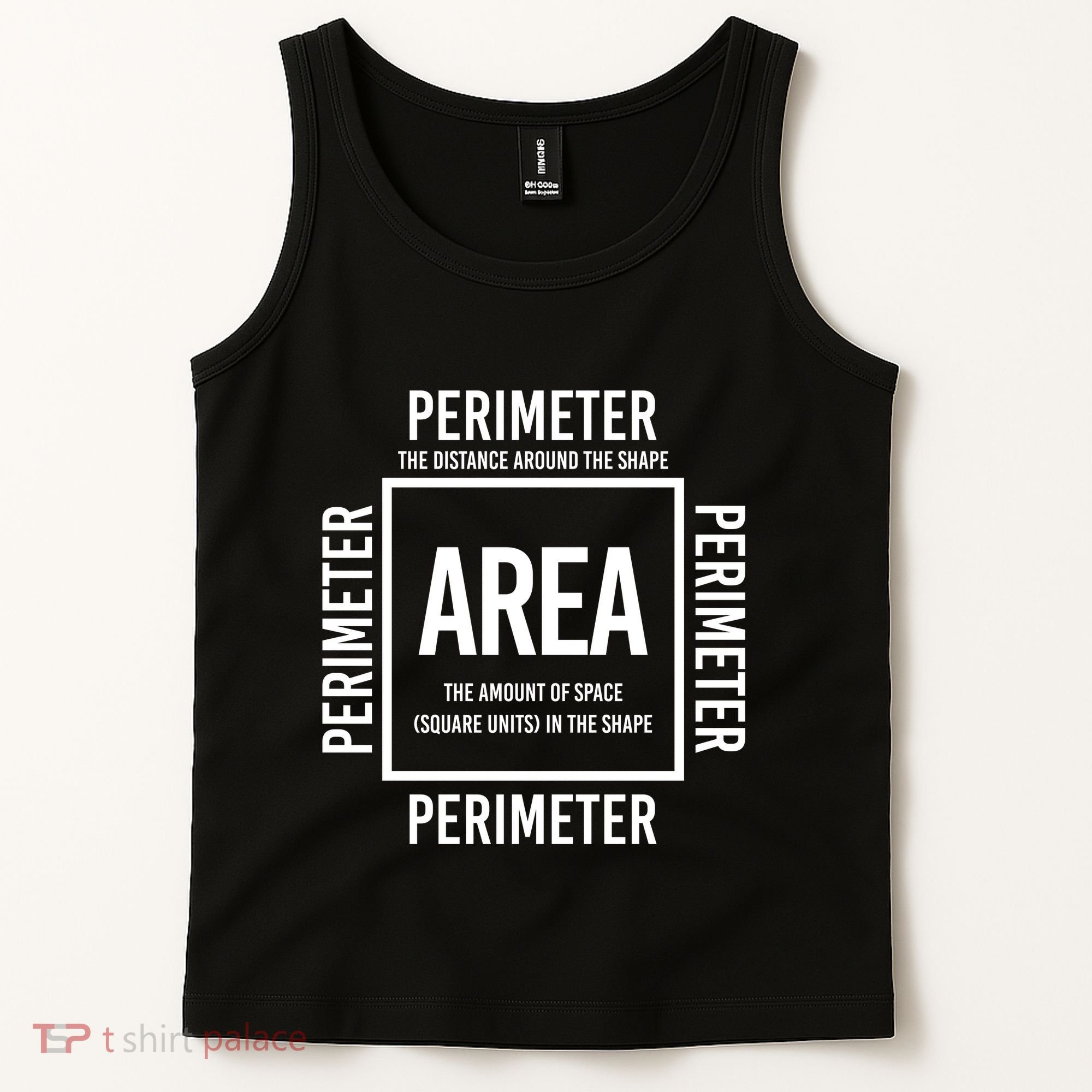 Area And Perimeter Math Teacher Mathematics Funny Math Tank Top