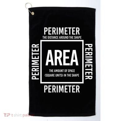 Area And Perimeter Math Teacher Mathematics Funny Math Golf Towel