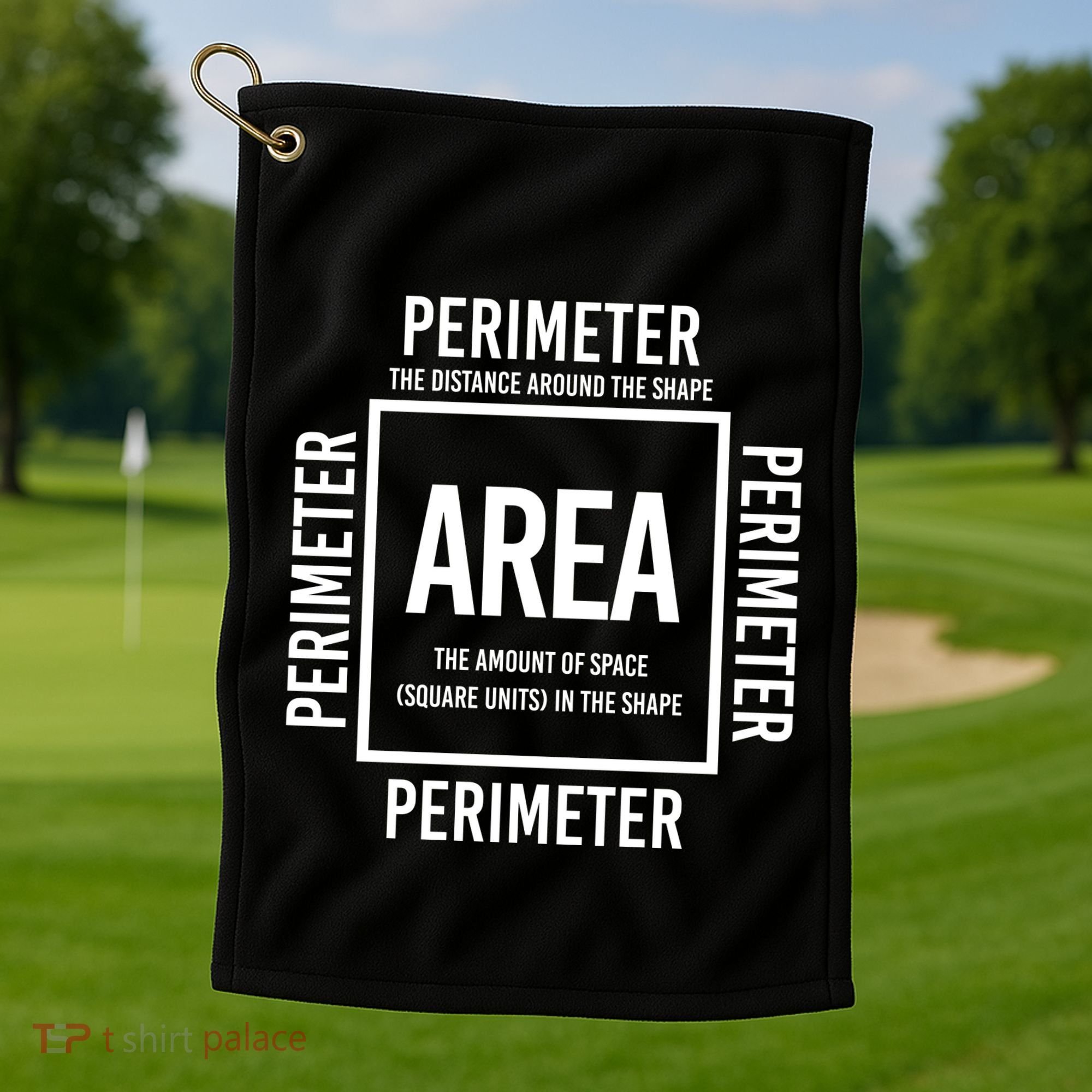 Area And Perimeter Math Teacher Mathematics Funny Math Golf Towel