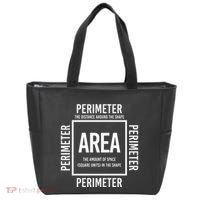Area And Perimeter Math Teacher Mathematics Funny Math Tote Bag thumb 0