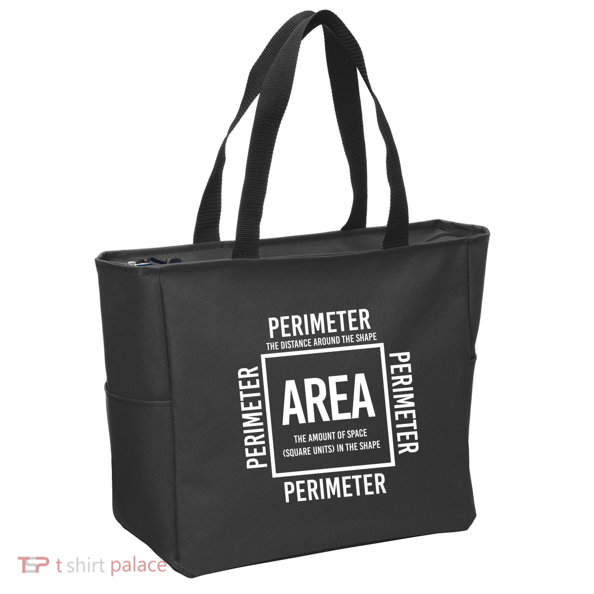 Area And Perimeter Math Teacher Mathematics Funny Math Tote Bag