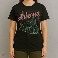 Arizona Az Pride State Map Cactus Desert Vintage T-Shirt thumb 4