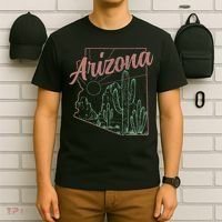 Arizona Az Pride State Map Cactus Desert Vintage T-Shirt thumb 6