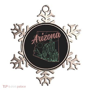 Arizona Az Pride State Map Cactus Desert Vintage Ornament
