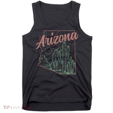 Arizona Az Pride State Map Cactus Desert Vintage Tank Top