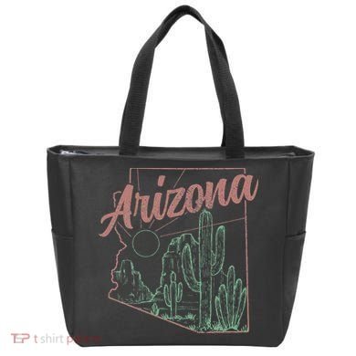 Arizona Az Pride State Map Cactus Desert Vintage Tote Bag