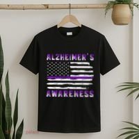 Alzheimer Awareness Purple Ribbon The End Of Alzheimers T-Shirt thumb 2