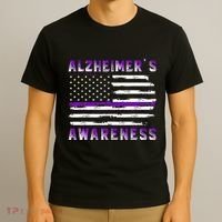 Alzheimer Awareness Purple Ribbon The End Of Alzheimers T-Shirt thumb 3