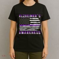 Alzheimer Awareness Purple Ribbon The End Of Alzheimers T-Shirt thumb 4