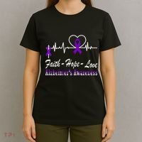 Alzheimer Awareness Purple Ribbon The End Of Alzheimers T-Shirt thumb 4