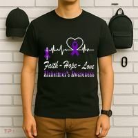 Alzheimer Awareness Purple Ribbon The End Of Alzheimers T-Shirt thumb 6
