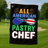 All American Pastry Chef Golf Towel thumb 1
