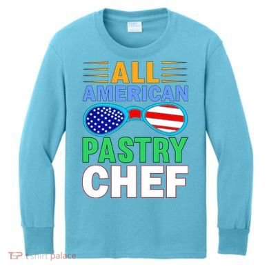 All American Pastry Chef Kids Long Sleeve Shirt