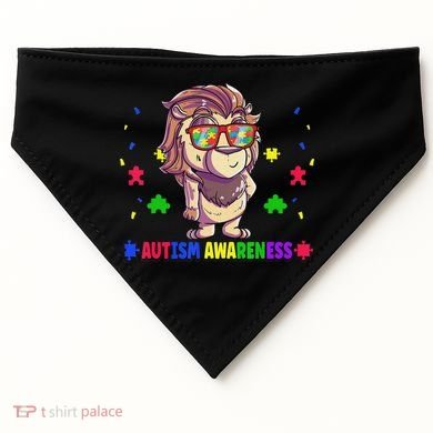 Autism Awareness Puzzle Piece Love Autistic Support USA-Made Doggie Bandana
