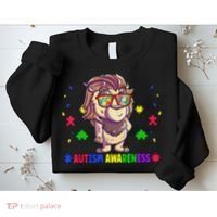 Autism Awareness Puzzle Piece Love Autistic Support Sweatshirt thumb 2