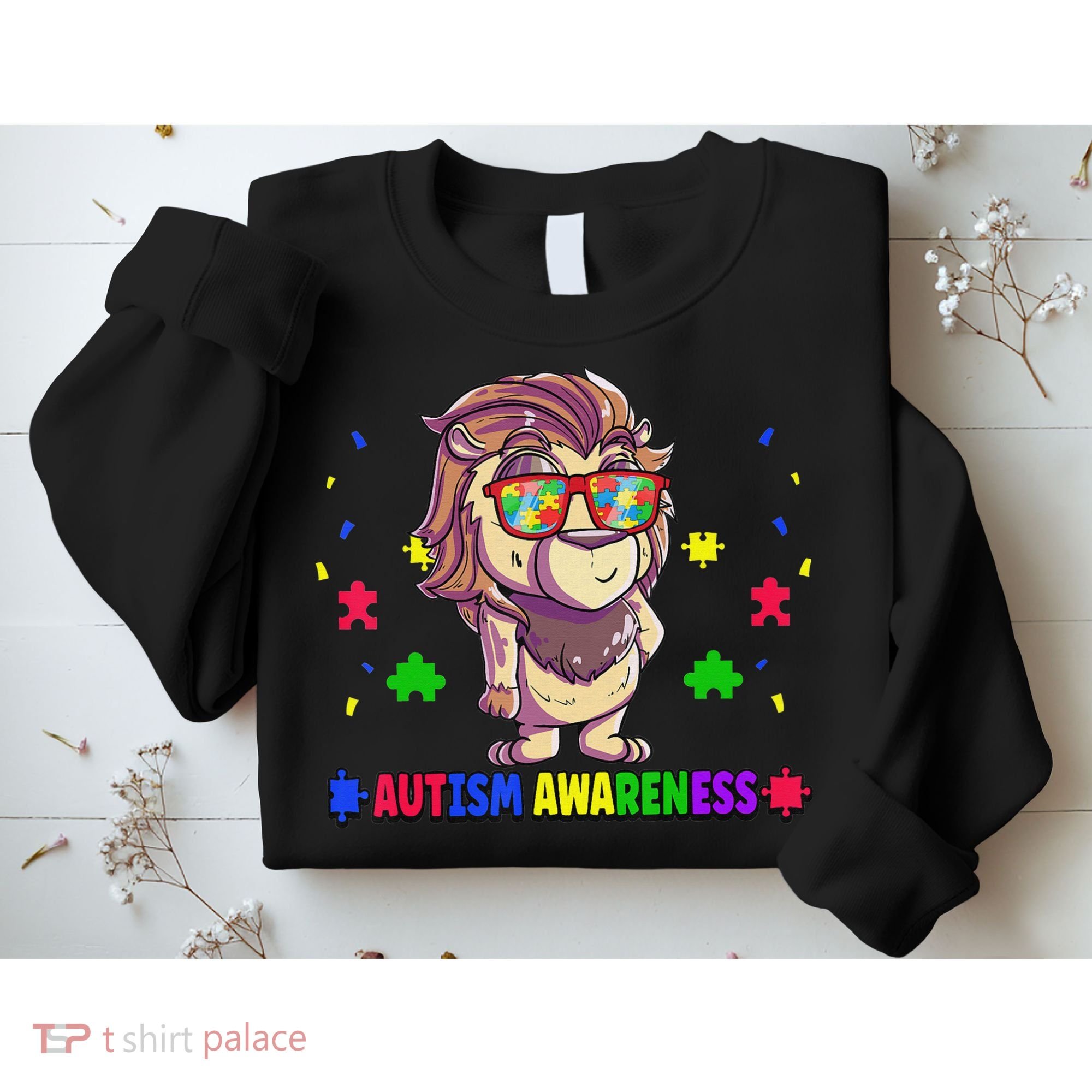 Autism Awareness Puzzle Piece Love Autistic Support Sweatshirt