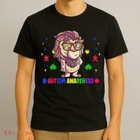 Autism Awareness Puzzle Piece Love Autistic Support T-Shirt thumb 3