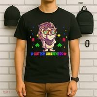 Autism Awareness Puzzle Piece Love Autistic Support T-Shirt thumb 6