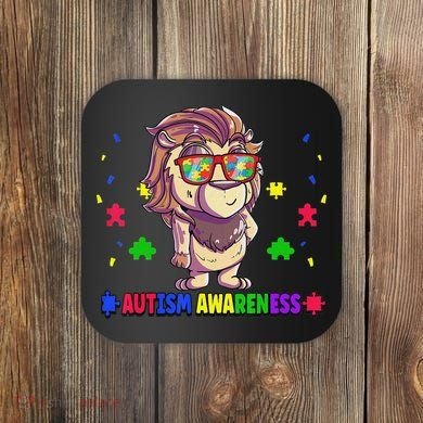 Autism Awareness Puzzle Piece Love Autistic Support Coaster