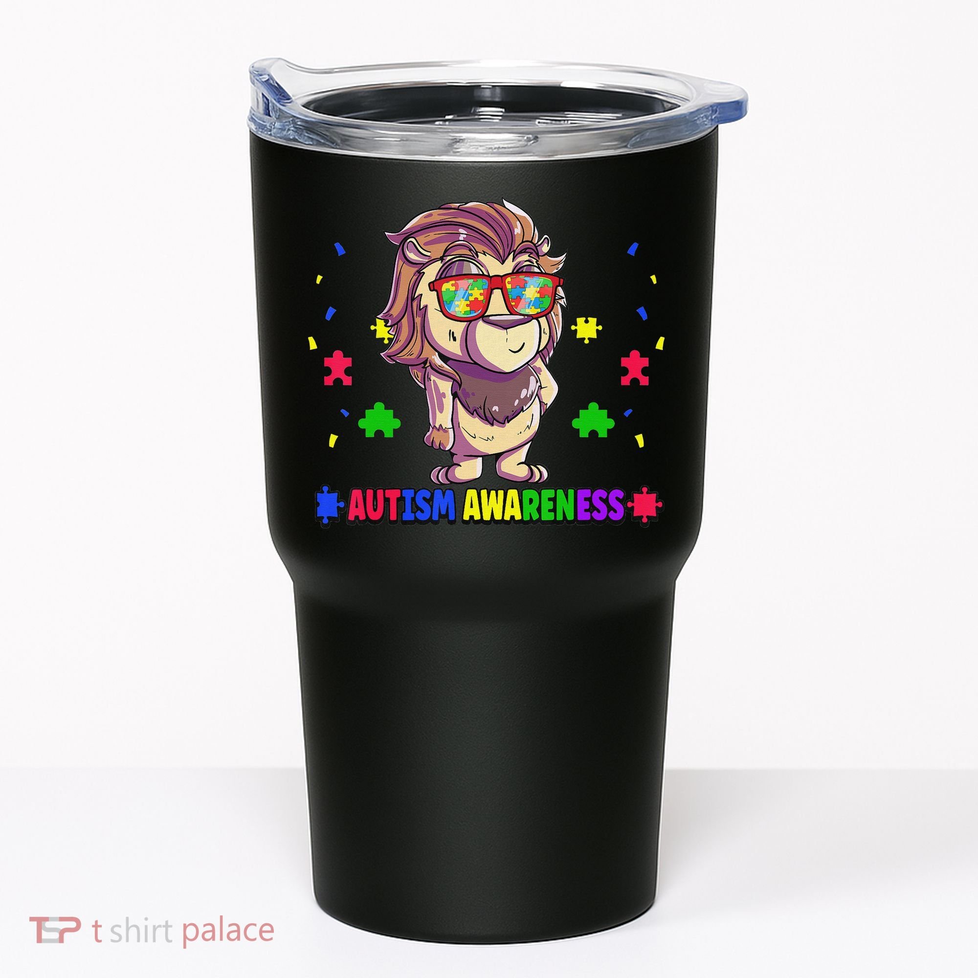 Autism Awareness Puzzle Piece Love Autistic Support Tumbler