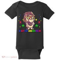 Autism Awareness Puzzle Piece Love Autistic Support Baby Bodysuit thumb 0