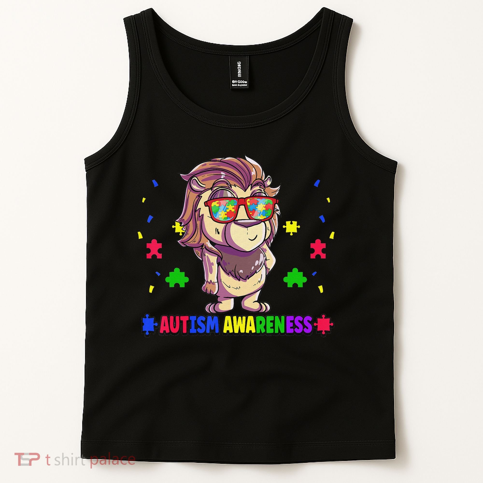 Autism Awareness Puzzle Piece Love Autistic Support Tank Top