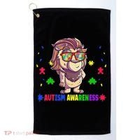 Autism Awareness Puzzle Piece Love Autistic Support Golf Towel thumb 0