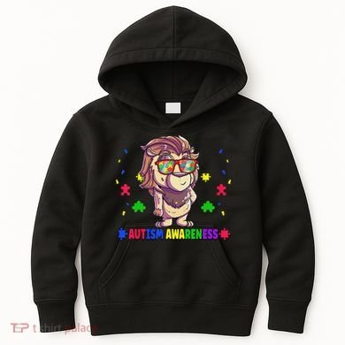 Autism Awareness Puzzle Piece Love Autistic Support Kids Hoodie