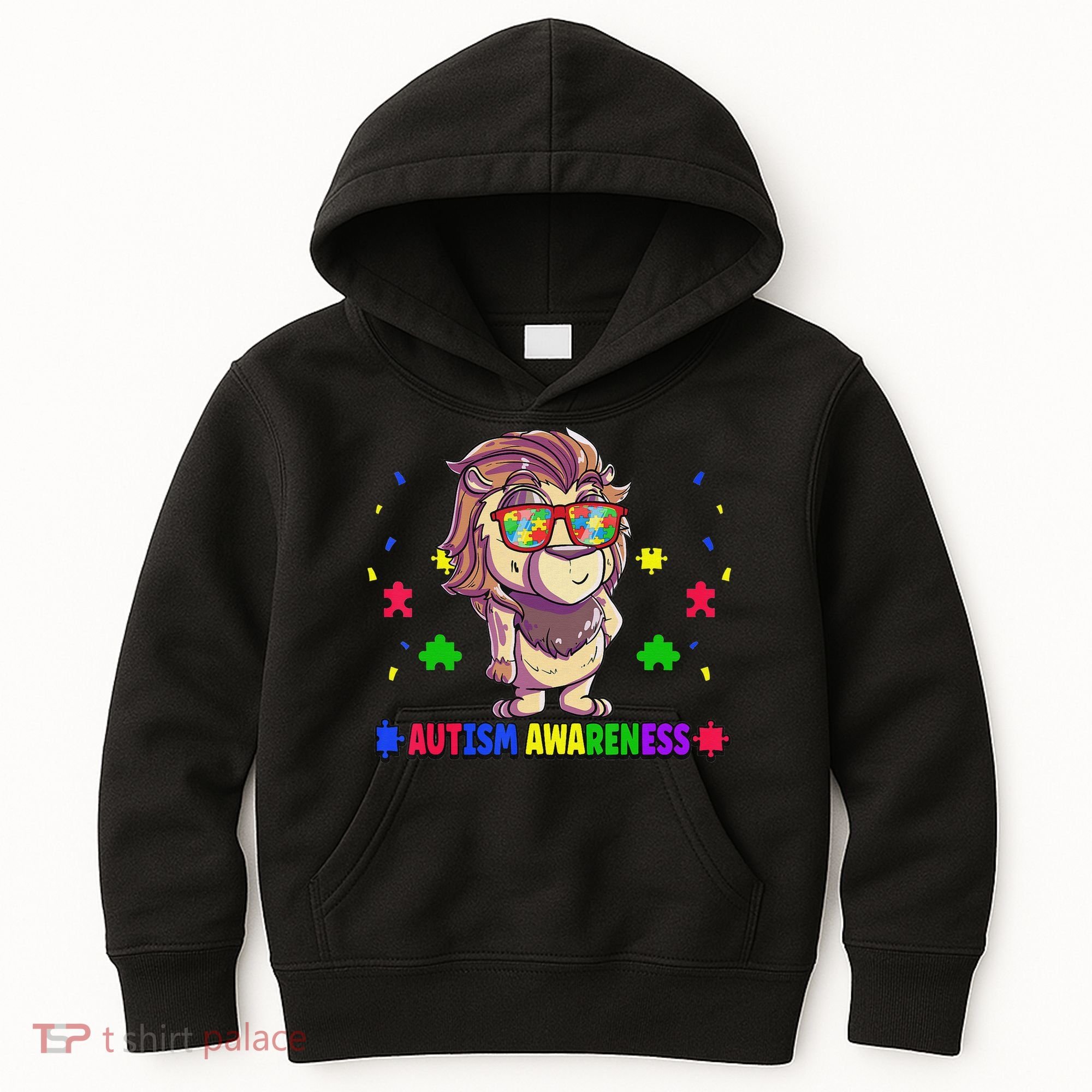 Autism Awareness Puzzle Piece Love Autistic Support Kids Hoodie