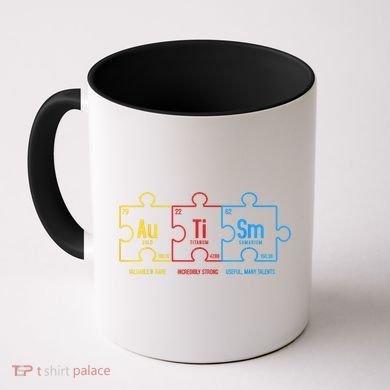 Autism Awareness Puzzle Elements Design Coffee Mug