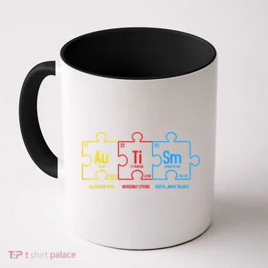 Autism Awareness Puzzle Elements Design Coffee Mug