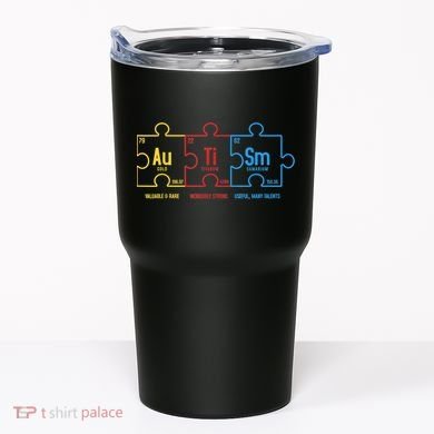 Autism Awareness Puzzle Elements Design Tumbler