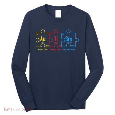 Autism Awareness Puzzle Elements Design Long Sleeve Shirt