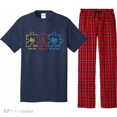 Autism Awareness Puzzle Elements Design Pajama Set
