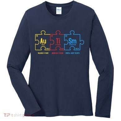Autism Awareness Puzzle Elements Design Women's Long Sleeve Shirt