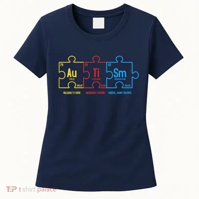 Autism Awareness Puzzle Elements Design Women's T-Shirt
