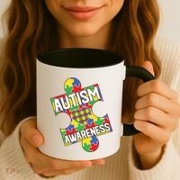 Autism Awareness Puzzle Piece Awareness Coffee Mug thumb 3