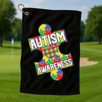 Autism Awareness Puzzle Piece Awareness Golf Towel thumb 1