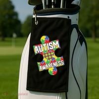 Autism Awareness Puzzle Piece Awareness Golf Towel thumb 2