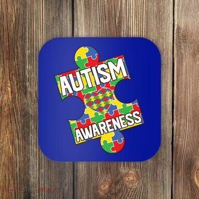 Autism Awareness Puzzle Piece Awareness Coaster