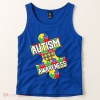 Autism Awareness Puzzle Piece Awareness Tank Top thumb 2