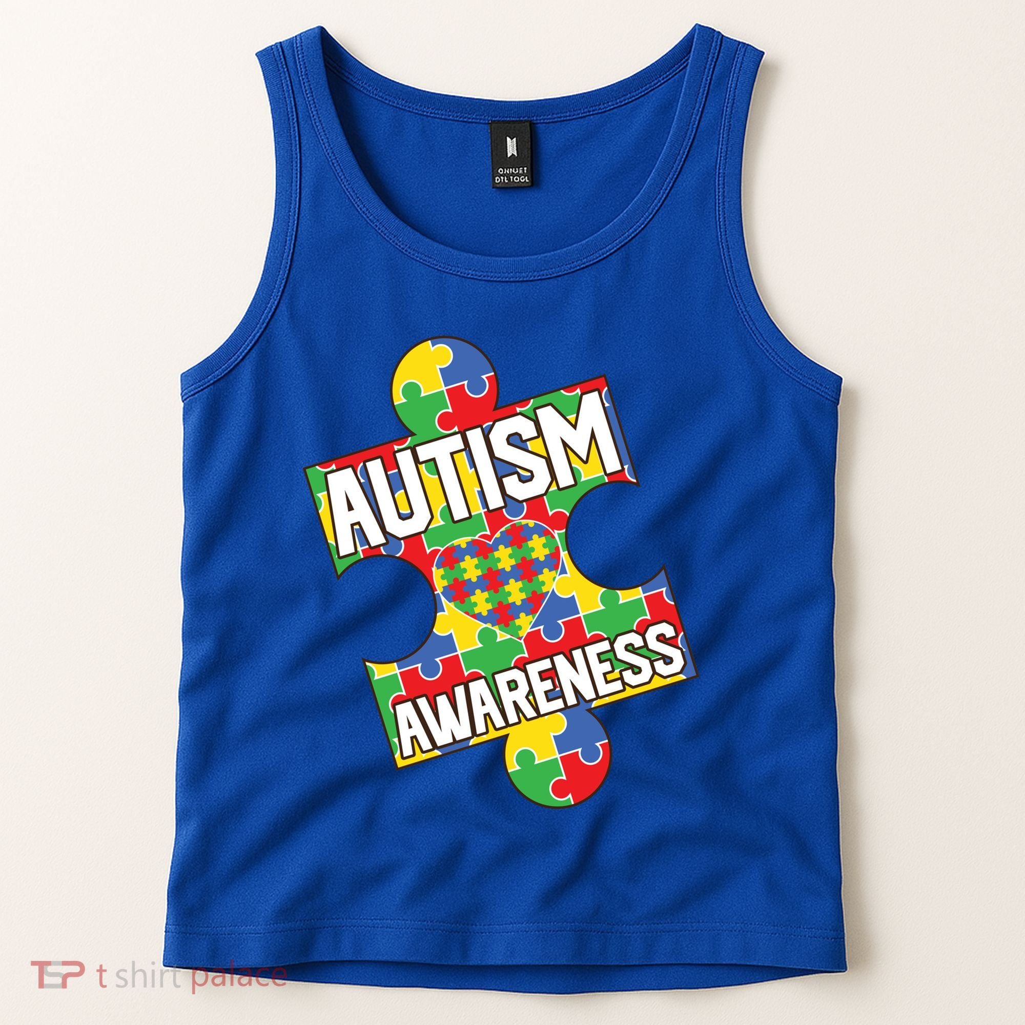 Autism Awareness Puzzle Piece Awareness Tank Top