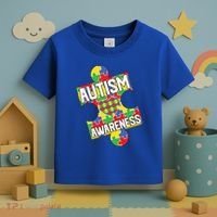 Autism Awareness Puzzle Piece Awareness Toddler T-Shirt thumb 3