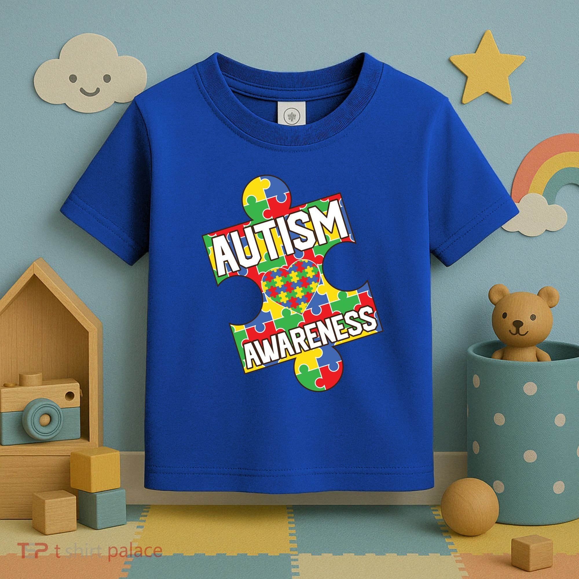 Autism Awareness Puzzle Piece Awareness Toddler T-Shirt